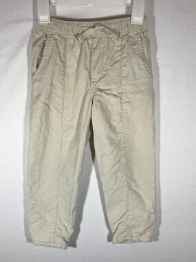 Little Planet by Carter's Toddler's 4T/4A Off-White Lined Corduroy Casual Pants